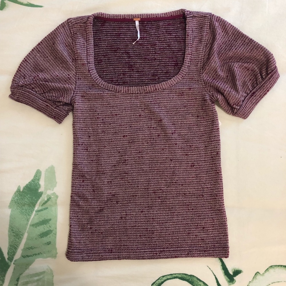 Free People puff sleeve top